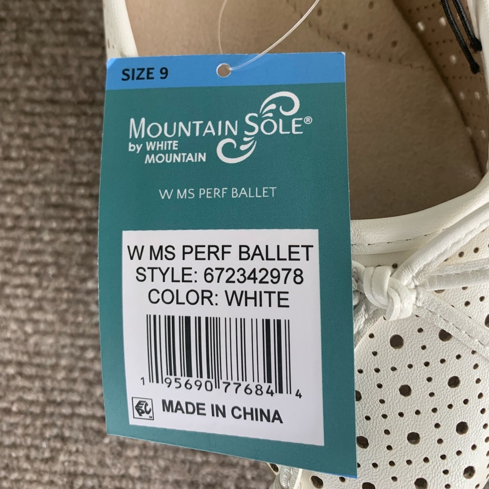 Mountain Sole by White Mountain White Perforated Flats with Bow - Picture 8 of 8